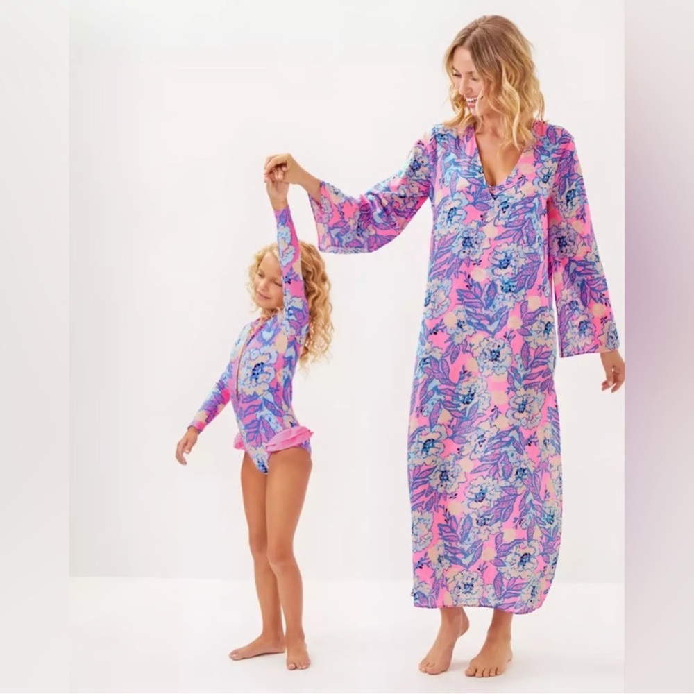 NWT Lilly Pulitzer Perry Long Sleeve Maxi Cover-Up - Picture 5 of 6